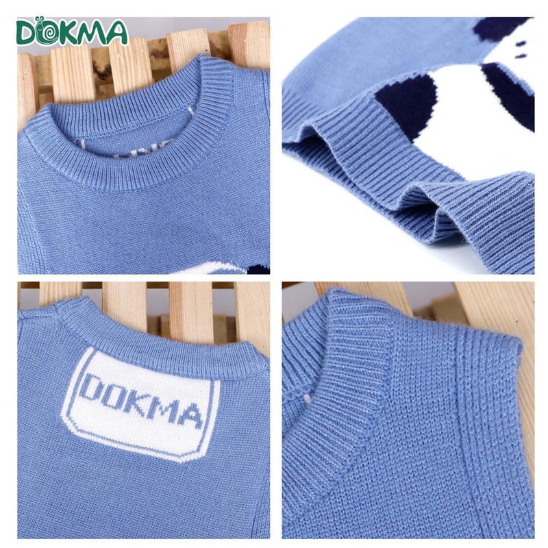 Áo gile len chui  đầu Dokma DA1635 cho bé từ 3-6m đến 18- 24 tháng