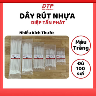 Túi 100 Sợi Dây Rút Nhựa Diệp Tấn Phát Nhiều Kích Cỡ Màu Trắng 10cm, 15cm, 20cm, 25cm, 30cm