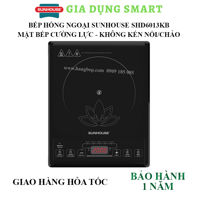 Bếp hồng ngoại cơ KHÔNG KÉN NỒI Sunhouse SHD6011  - Bảo hành chính hãng 12 tháng