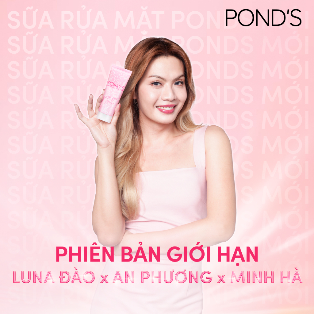 [HB Gift - BW] Sữa Rửa Mặt Pond's mới phiên bản giới hạn với chữ kí của Luna Đào, An Phương & Minh Hà 40g