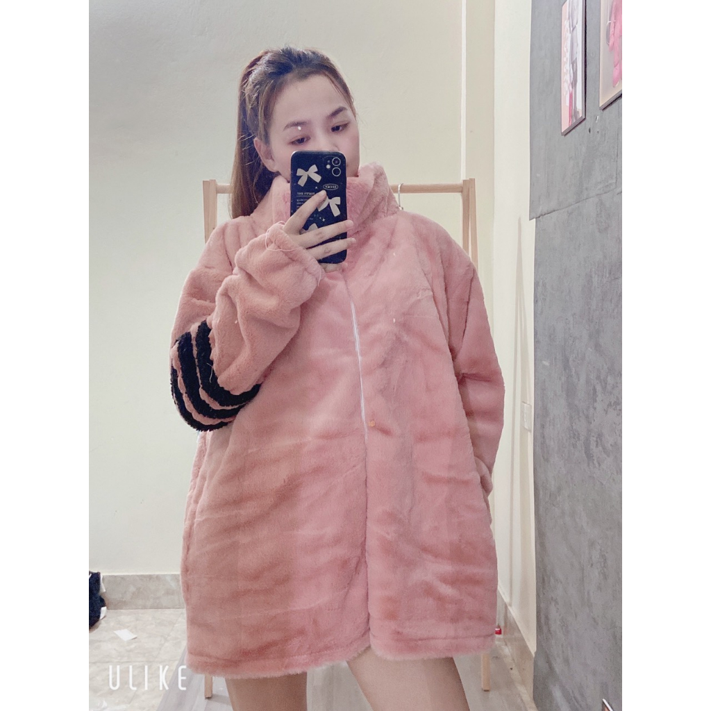 Áo khoác 2 Lớp Lông Cừu T.h.o.m.e Browne Chất Liệu Dày Dặn Phối 4 Kẻ Sọc Tay Phong Cách Năng Động Áo Khoác Lông Nữ.