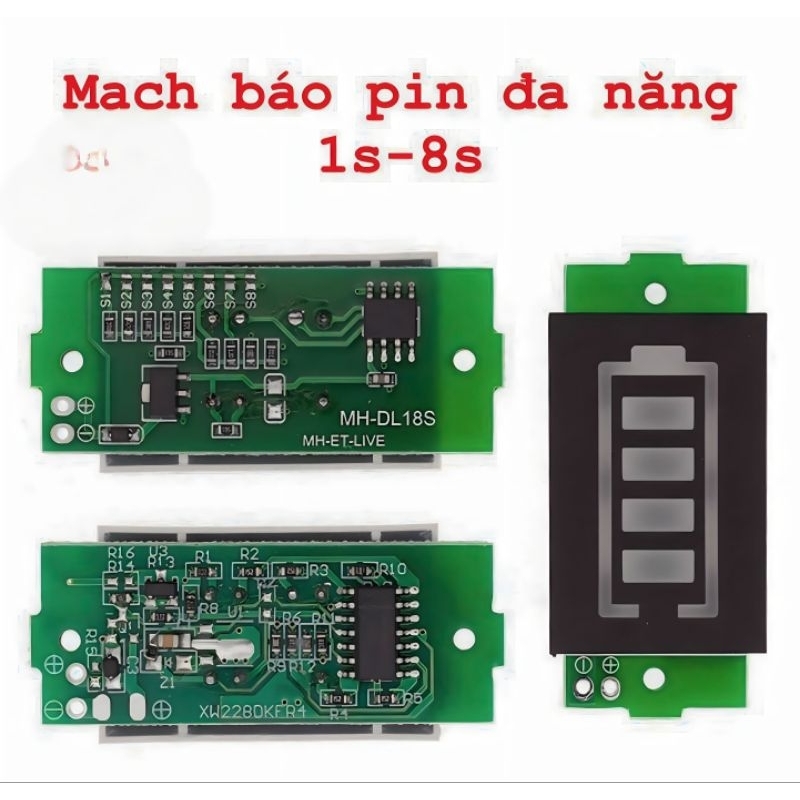 Mạch báo pin đa năng 1s->8s