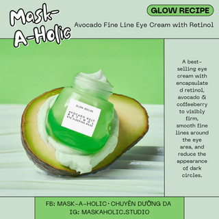 Kem dưỡng mắt chiết xuất bơ GLOW RECIPE Avocado Fine Line Eye Cream with Retinol