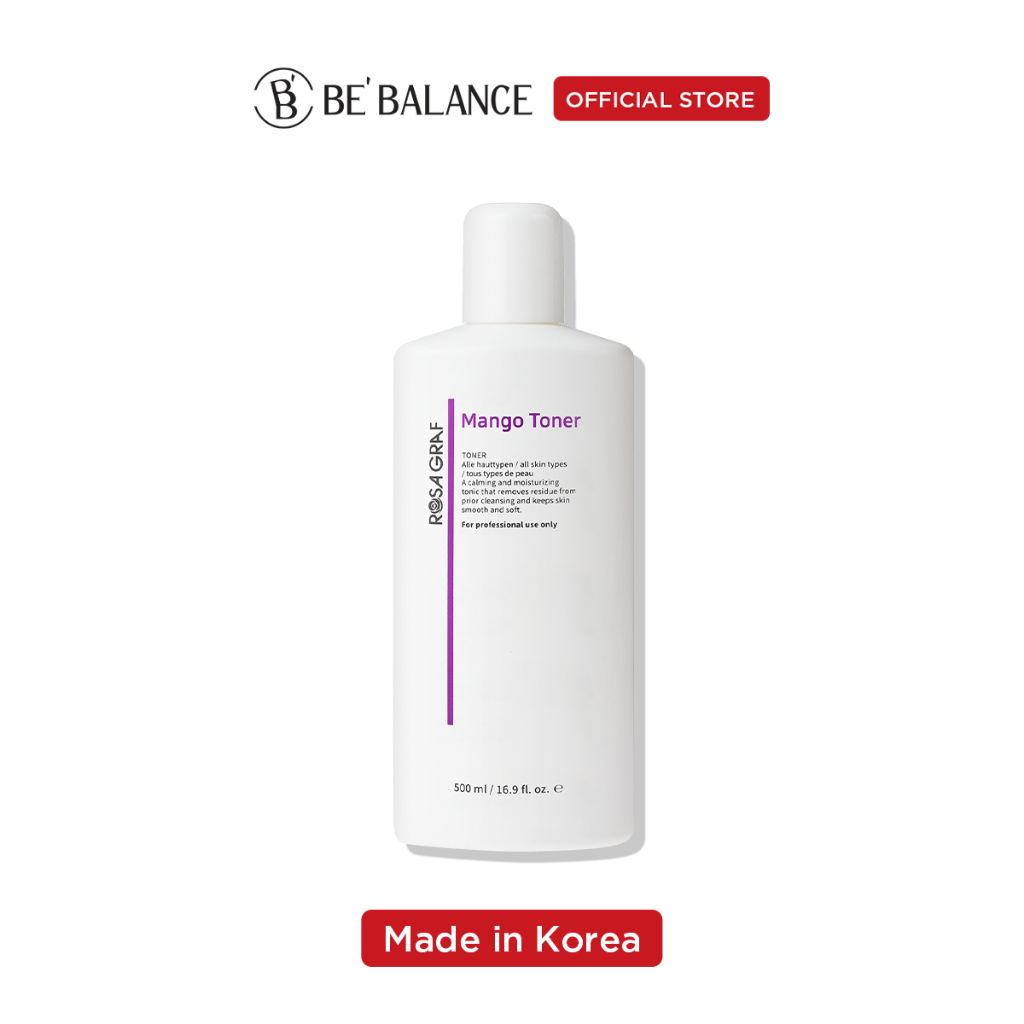 Nước hoa hồng giúp da luôn ẩm mượt, khỏe mạnh Rosa Graf Mango Toner Be'Balance (500ml)