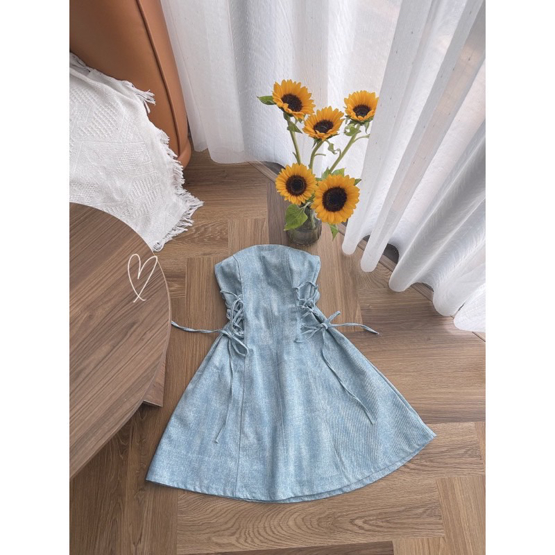 Đầm ống đan dây xanh  - Chitchitstore