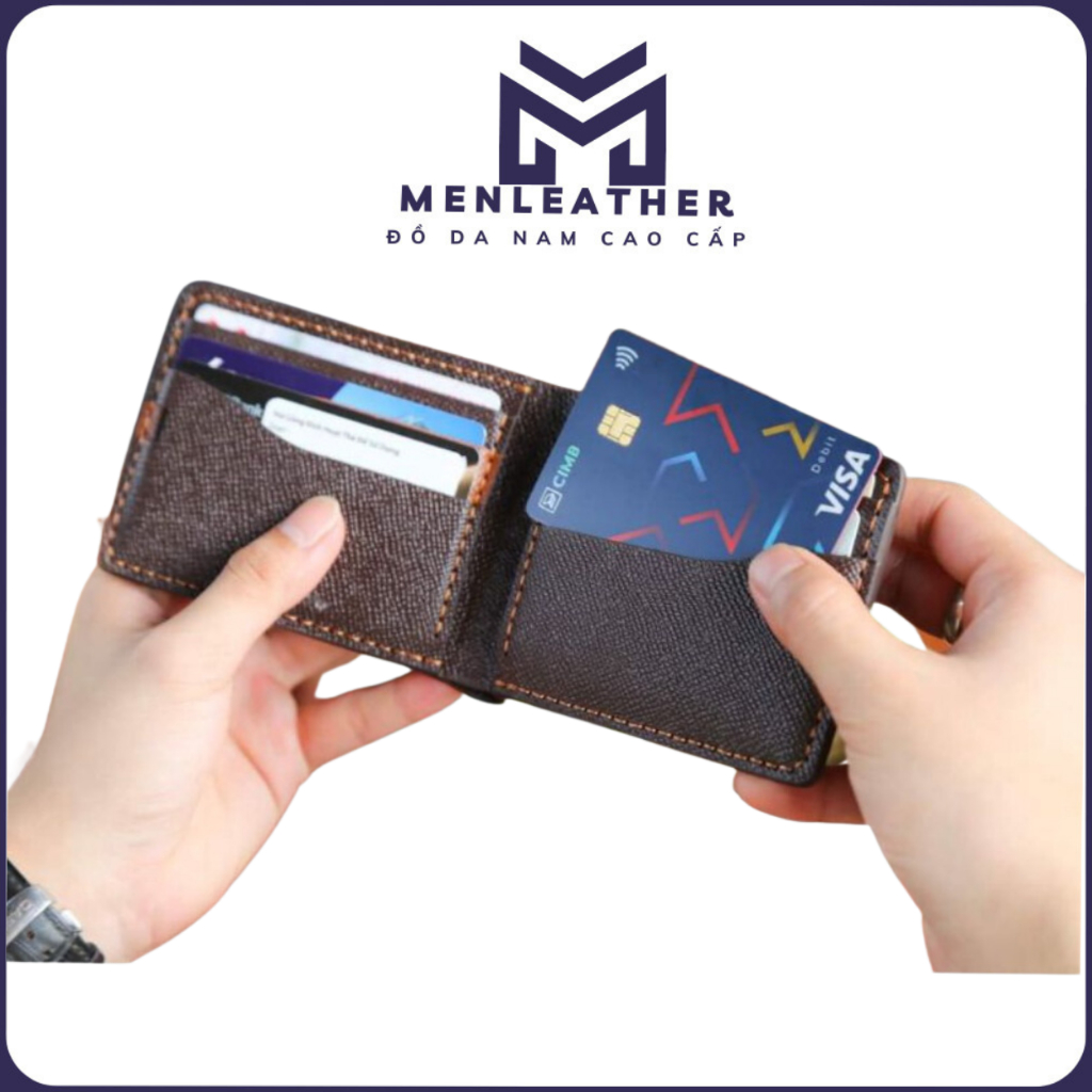 Ví ngang nam da bò ESPOM nhập khẩu nhỏ gọn tiện dụng VN36-Bảo hành 12 tháng