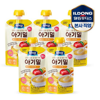 Trái cây nghiền hữu cơ Ayiyum từ  Ildong Food'is cho bé ăn dặm  - DATE T7/2024