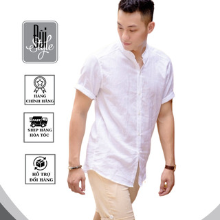 A18 - ÁO VẢI ĐŨI SƠ MI CỔ TÀU TAY NGẮN