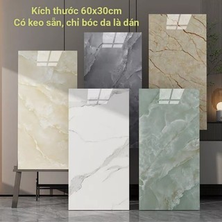 Xốp dán tường giả đá pvc, Miếng dán tường nhựa giả đá kích thước 60x30cm có keo sẵn