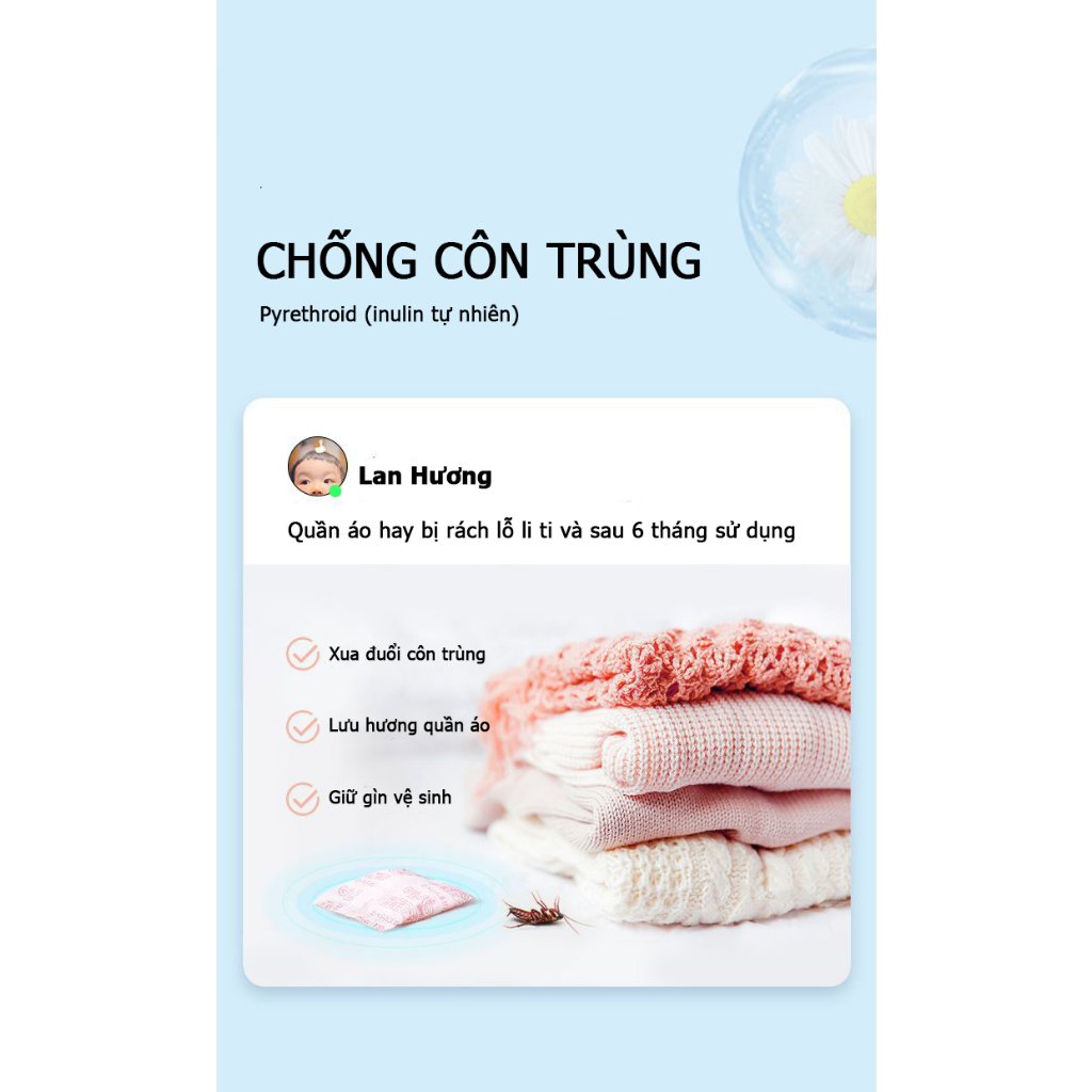 Túi Thơm Quần áo Nhật Bản - Hương Thiên Nhiên - Chống mốc, Chống Côn Trùng Lưu hương