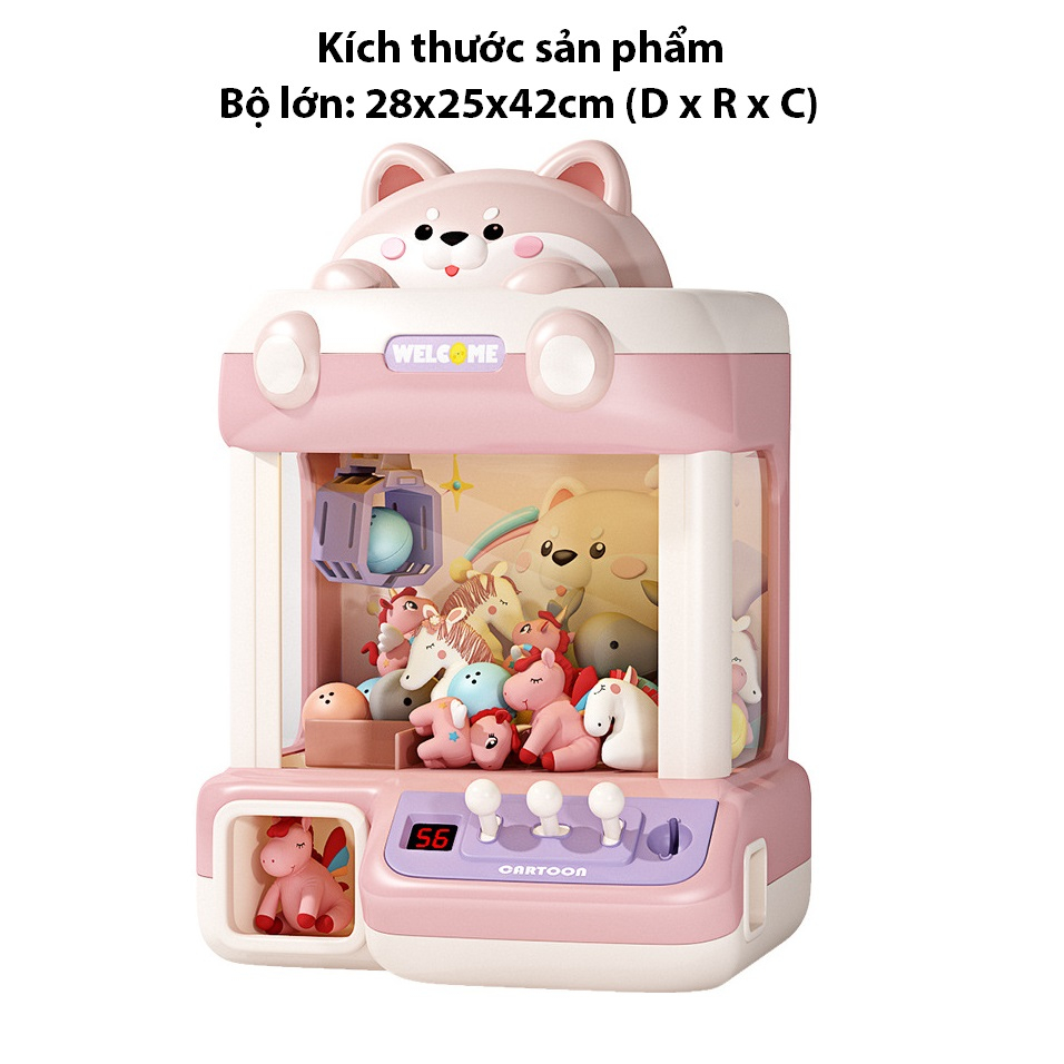 Đồ Chơi Trẻ Em Máy Gắp Thú Bông Mini Kích Thước Lớn, Có Nhạc Có Đèn - Đồ Chơi Phát Triển Trí Tuệ Thông Minh Cho Trẻ