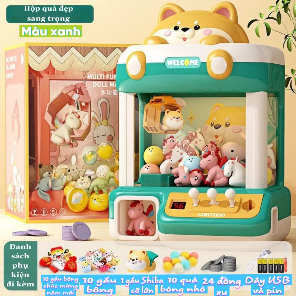 Đồ Chơi Trẻ Em Máy Gắp Thú Bông Mini Kích Thước Lớn, Có Nhạc Có Đèn - Đồ Chơi Phát Triển Trí Tuệ Thông Minh Cho Trẻ