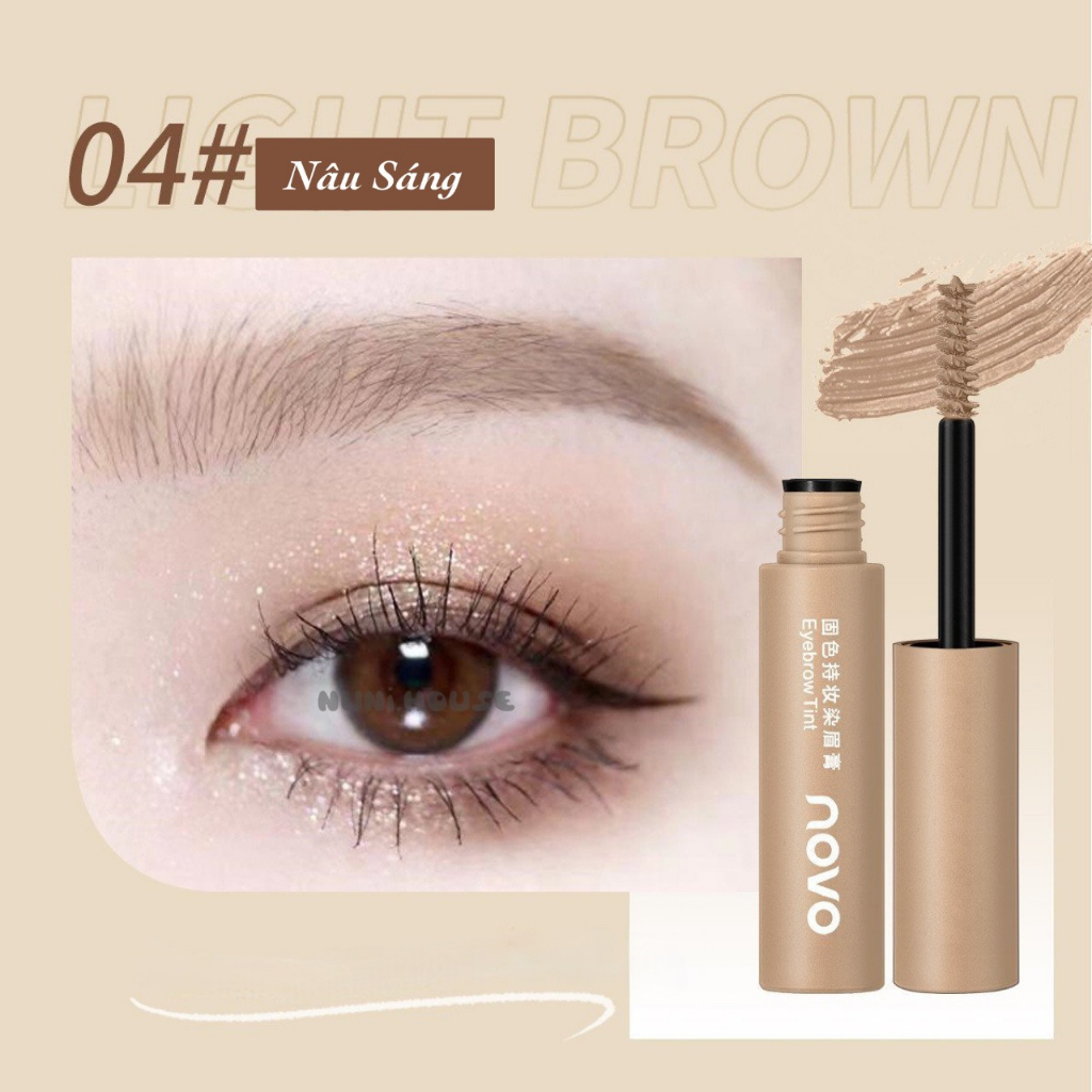Mascara Lông Mày NOVO Eyebrow Tint Tự Nhiên Lâu Trôi Chống Thấm Nước Mồ Hôi Bền Màu Cả Ngày