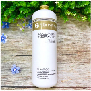 Dầu gội dầu xả - collagen keratin edocean plus - cặp1000ml - phục hồi tóc siêu mềm mượt.