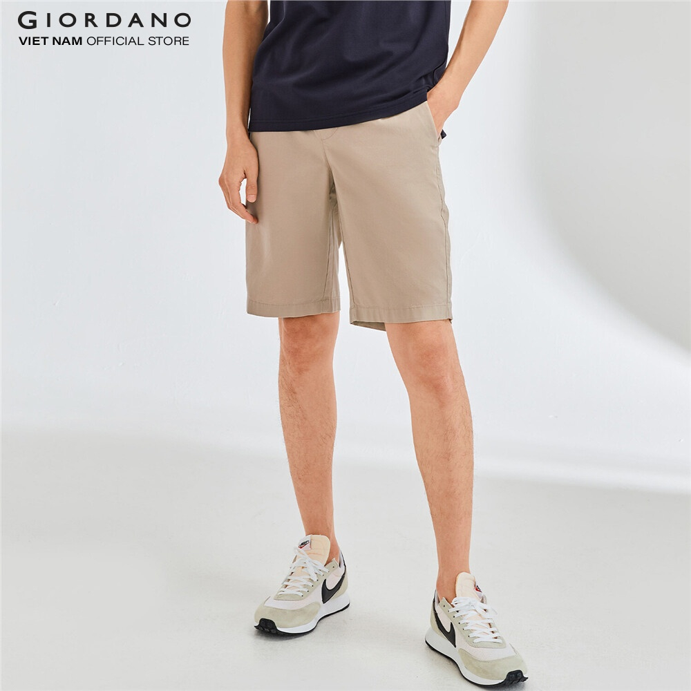 Quần Shorts Lưng Thun Kaki Nam Giordano 01101205