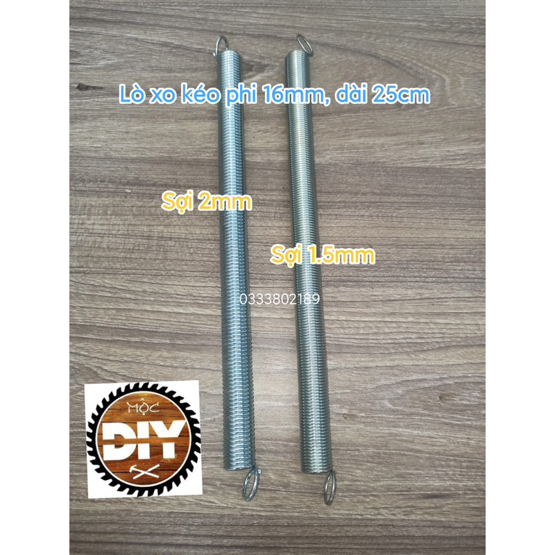 Lò xo kéo thép mạ trắng phi 16_ MOCDIYshop