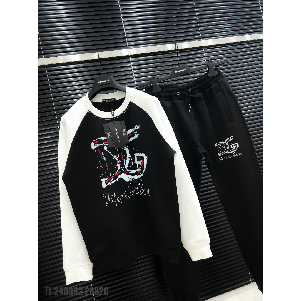 🔥Hot🔥Bộ nỉ DG in chữ thiết kế hot trend Nam Nữ Thu Đông 2023