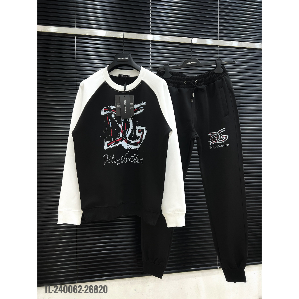 🔥Hot🔥Bộ nỉ DG in chữ thiết kế hot trend Nam Nữ Thu Đông 2023