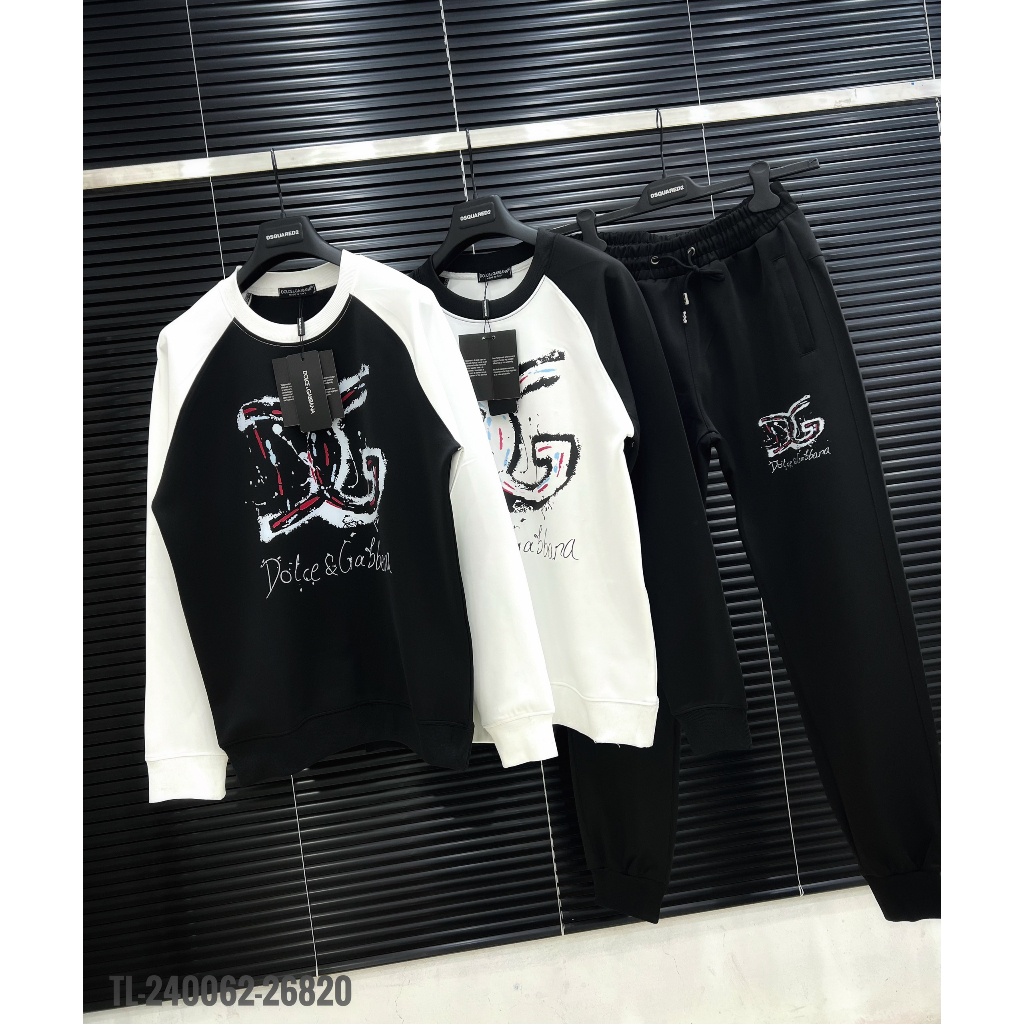 🔥Hot🔥Bộ nỉ DG in chữ thiết kế hot trend Nam Nữ Thu Đông 2023