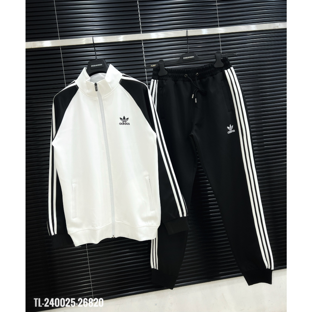 🔥Hot🔥Bộ nỉ Adidas phối 2 màu thêu logo thiết kế hot trend Nam Nữ Thu Đông 2023