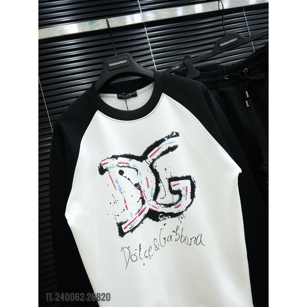 🔥Hot🔥Bộ nỉ DG in chữ thiết kế hot trend Nam Nữ Thu Đông 2023