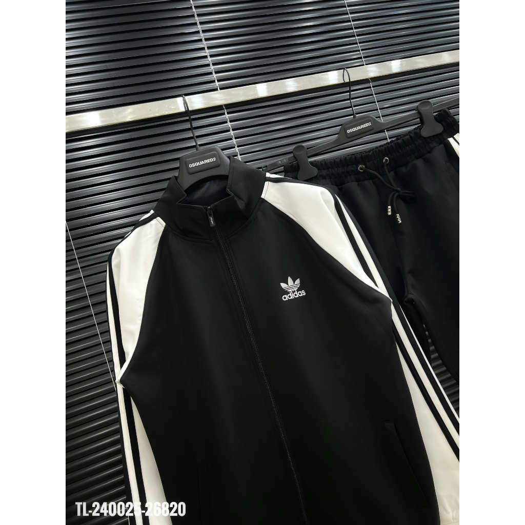 🔥Hot🔥Bộ nỉ Adidas phối 2 màu thêu logo thiết kế hot trend Nam Nữ Thu Đông 2023