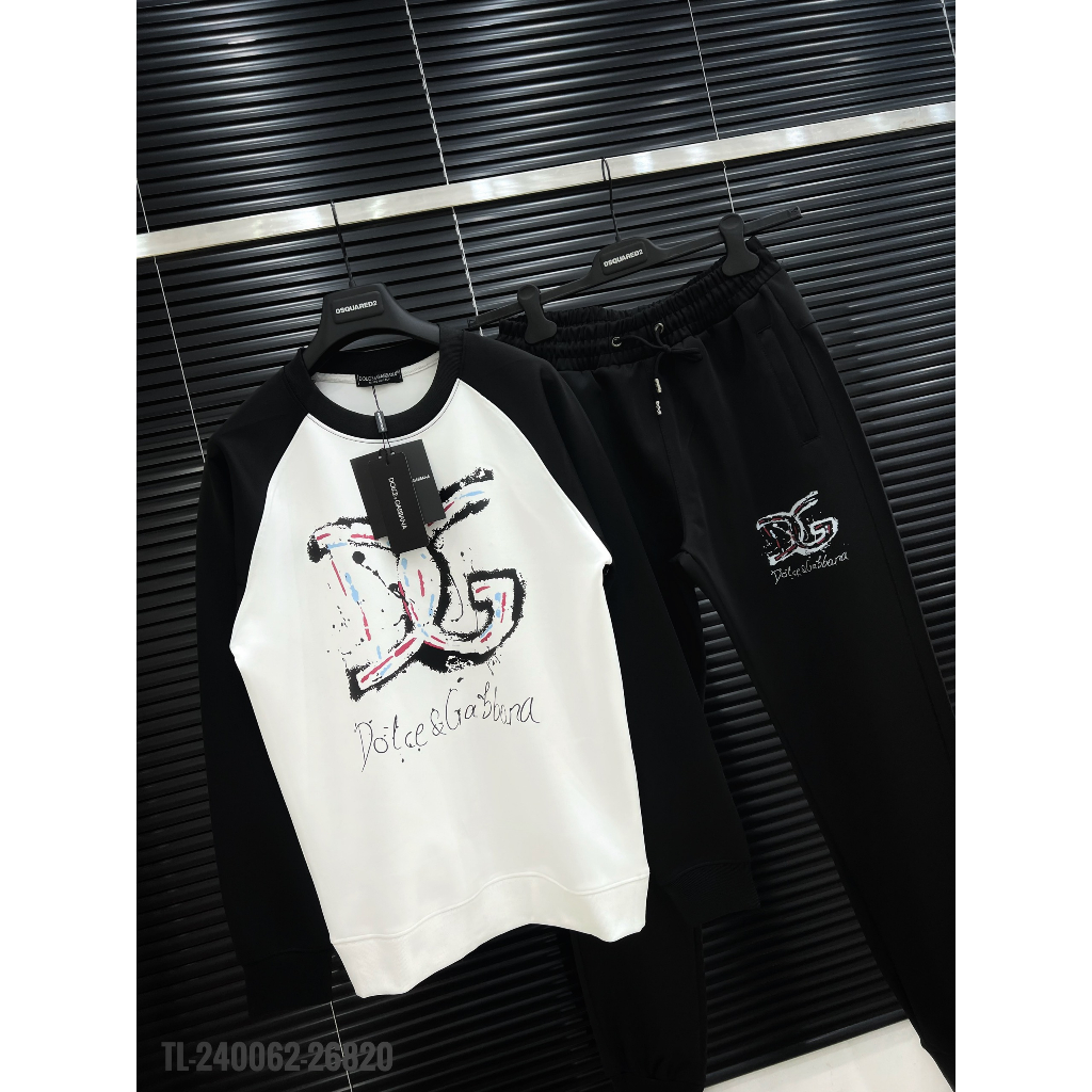 🔥Hot🔥Bộ nỉ DG in chữ thiết kế hot trend Nam Nữ Thu Đông 2023