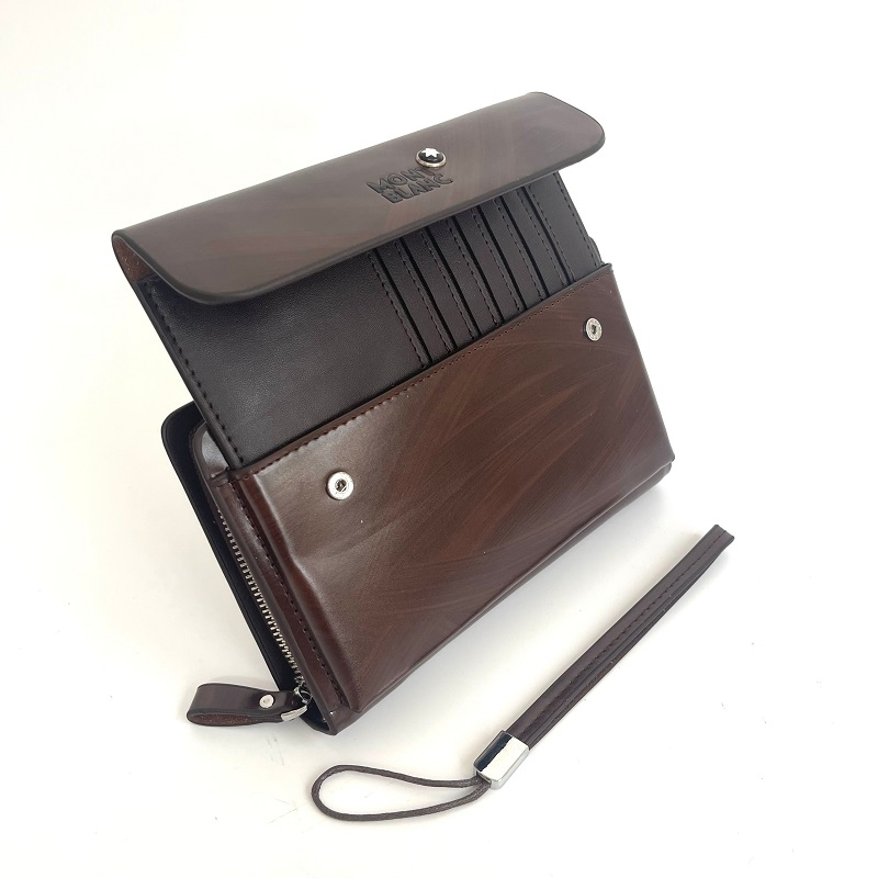 Clutch nam cầm tay, ví nam cao cấp, bóp nam da 2 màu sang trọng, ngăn thẻ rút, kèm dây đeo tay tiện lợi, bh 12 tháng.011