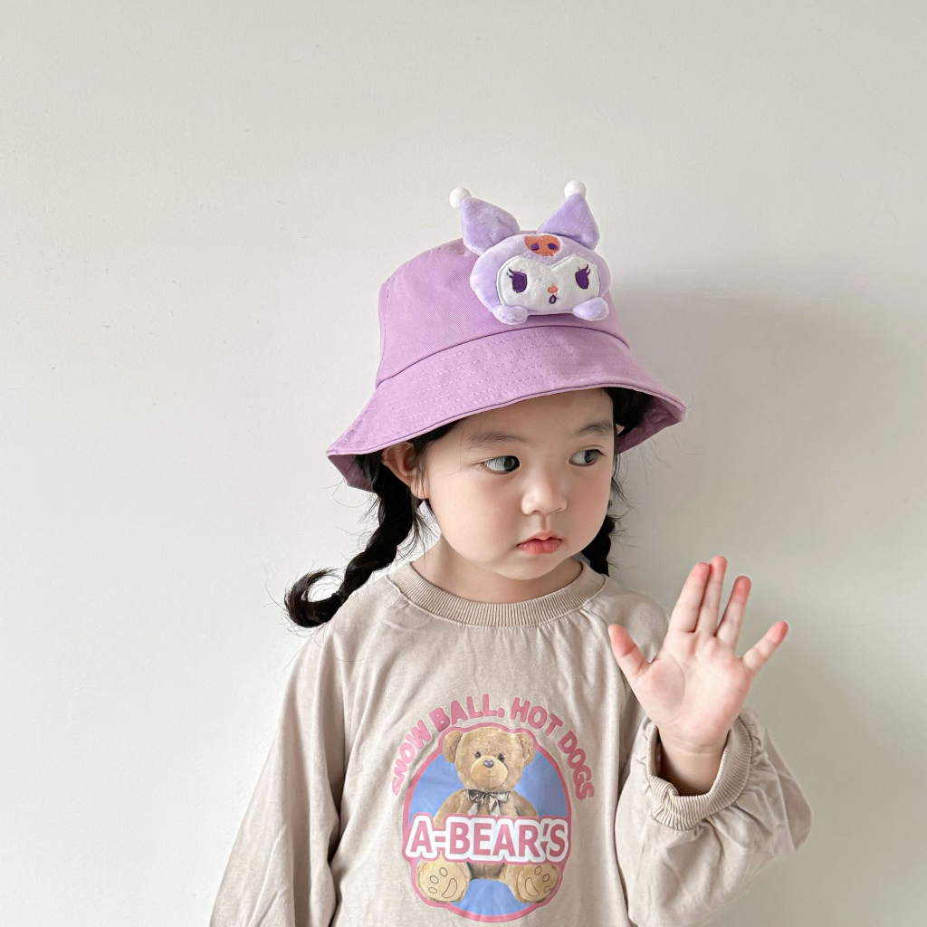 Mũ vành cho bé họa tiết hoạt hình, mũ vành cho bé đáng yêu, mũ che nắng, cho bé 3-8 tuổi, Shopbena