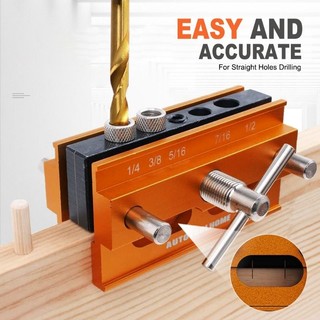 Cữ Khoan Chốt Gỗ Sâu Có Vam Kẹp Tự Định Tâm Mũi Khoan