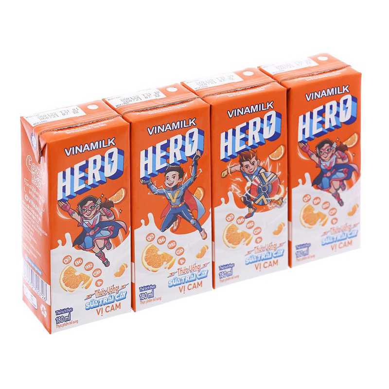 Thùng 48 hộp sữa trái cây HERO 180ml