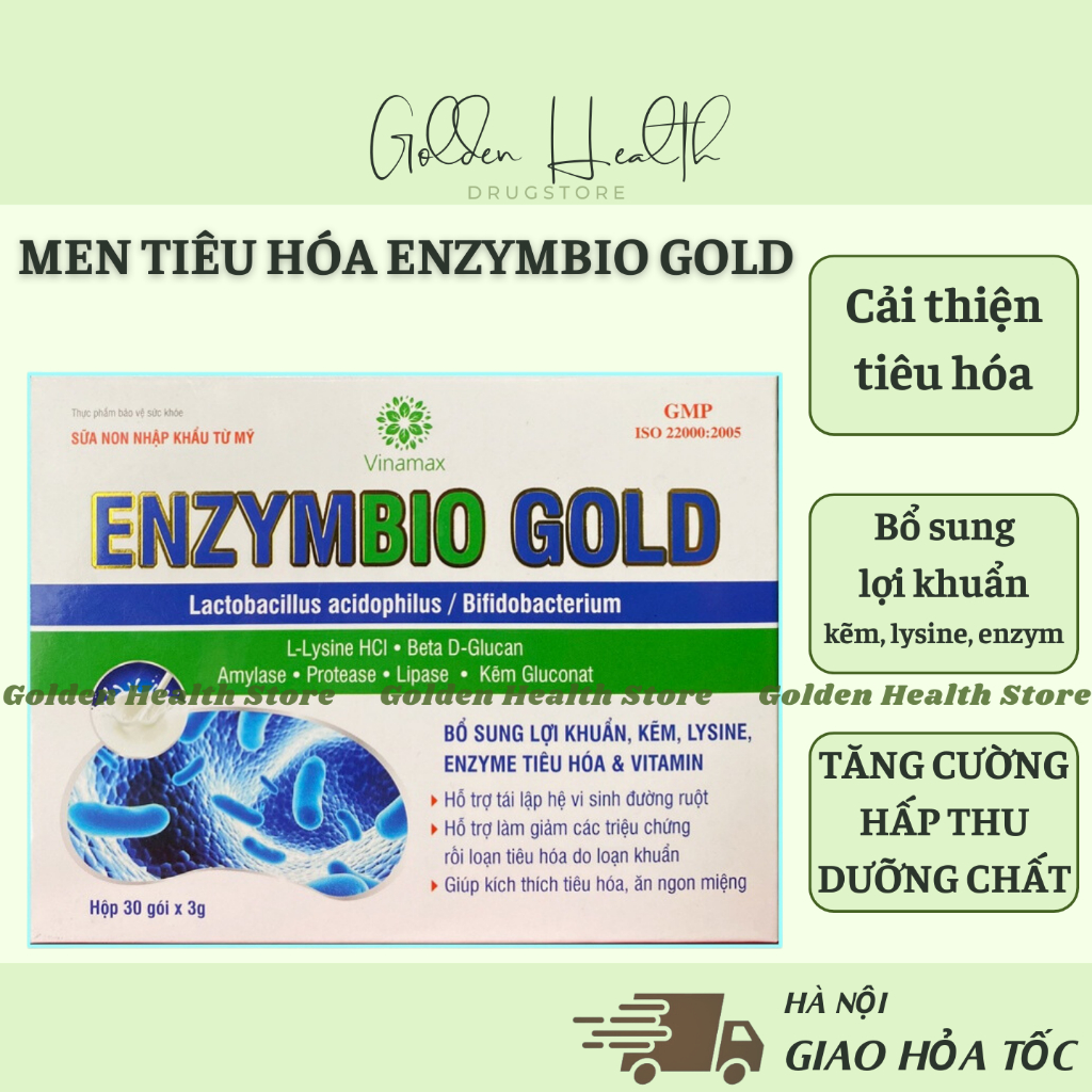 ⭐Men Tiêu Hóa ENZYMBIO GOLD - Bổ Sung Lợi Khuẩn, Kẽm, Enzyme Tiêu Hóa & Vitamin giúp Trẻ Ăn Ngon-Tiêu hóa tốt