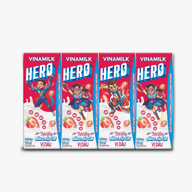 Thùng 48 hộp sữa trái cây HERO 180ml
