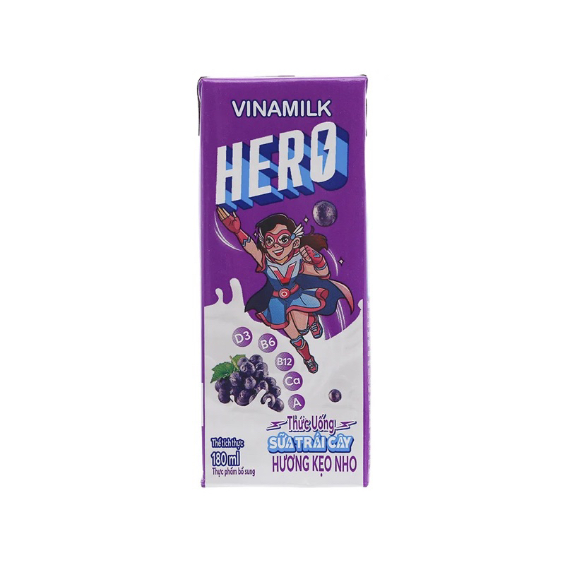 Thùng 48 hộp sữa trái cây HERO 180ml