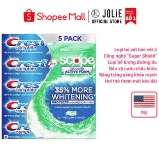 Kem đánh răng crest complete extra whitening scope 232g