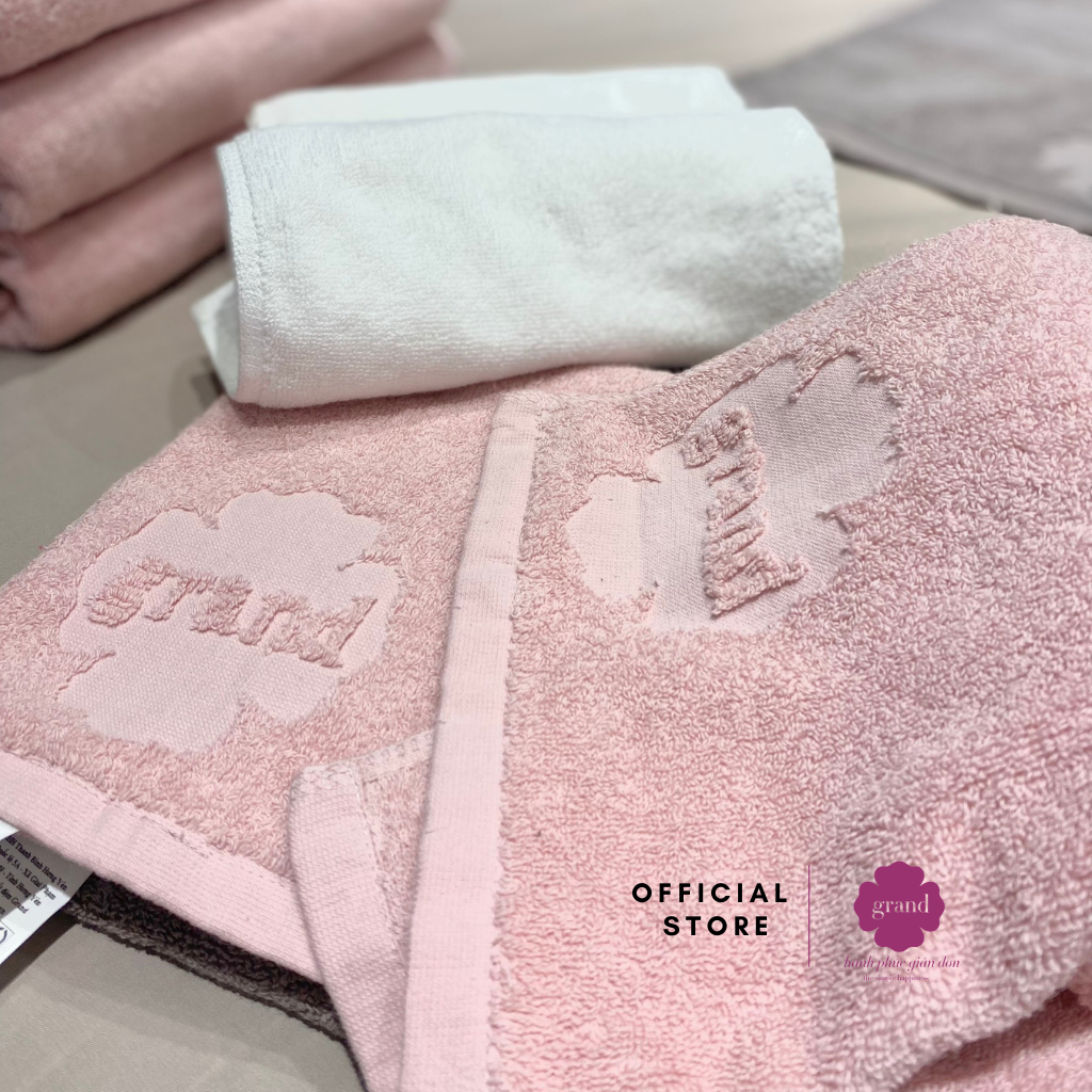 Khăn Tắm, khăn mặt 3 màu 100% Cotton by Grand, mềm mịn , thấm hút ,không phai màu