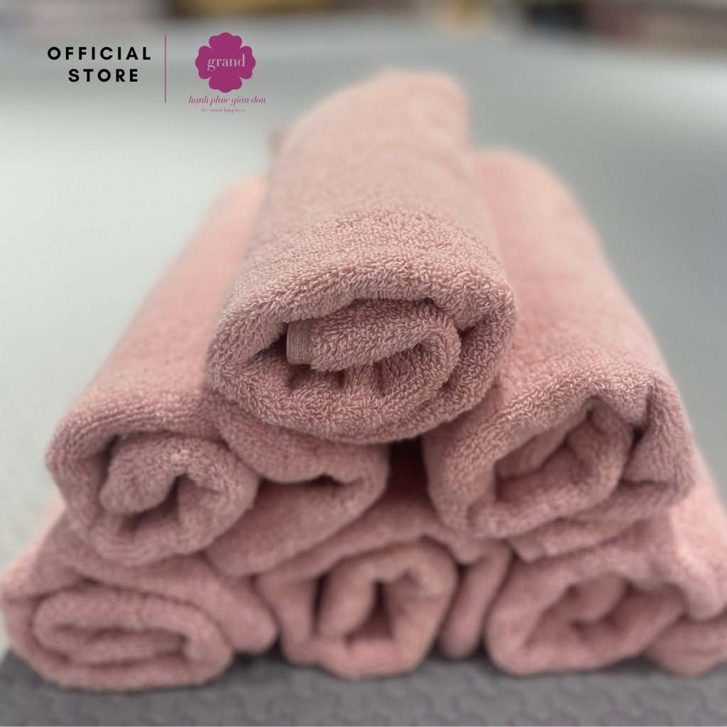 Khăn Tắm, khăn mặt 3 màu 100% Cotton by Grand, mềm mịn , thấm hút ,không phai màu