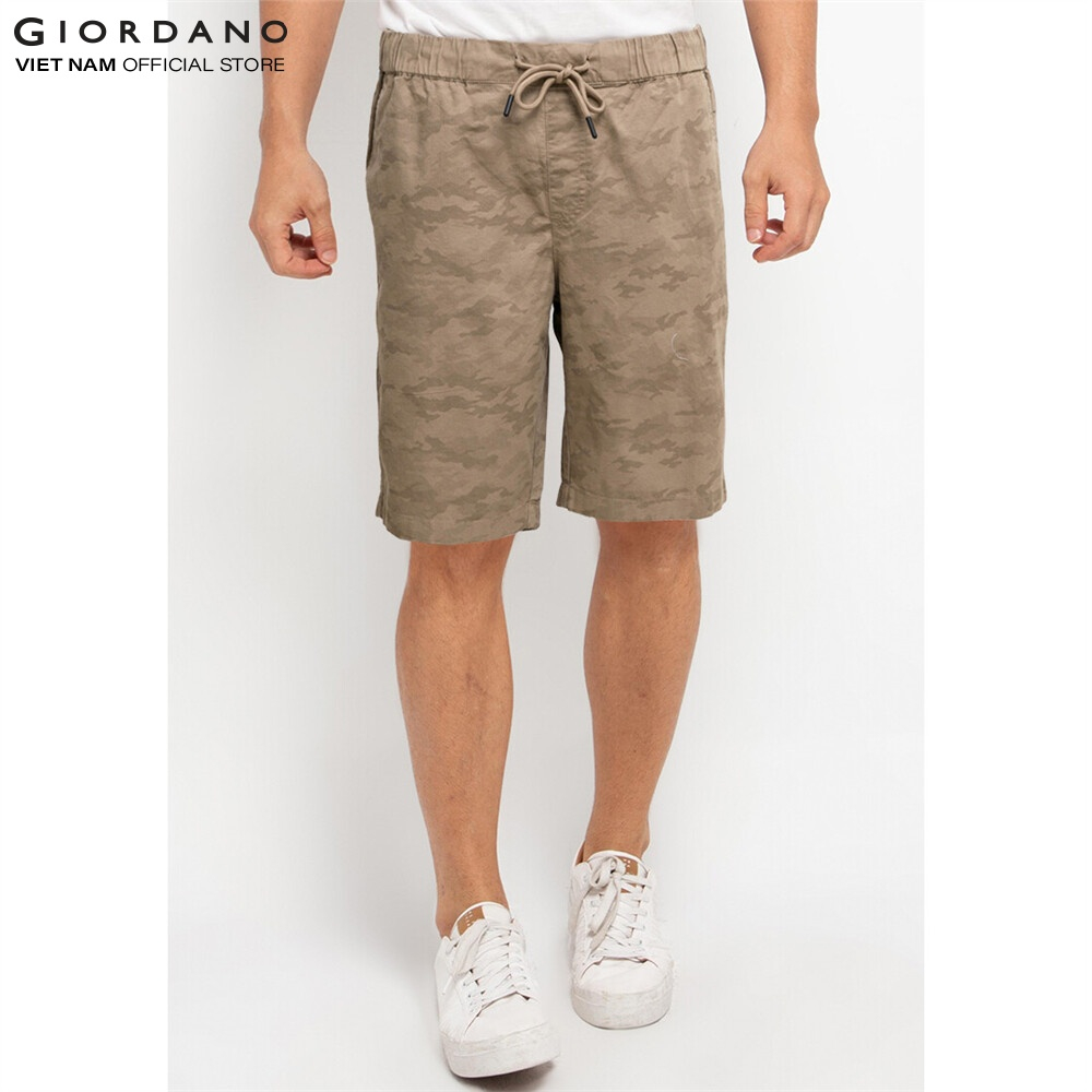 Quần Shorts Lưng Thun Kaki Nam Giordano 01101205