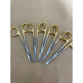 Kéo cắt chỉ y tế 11,5cm- thẳng- cong- mạ vàng