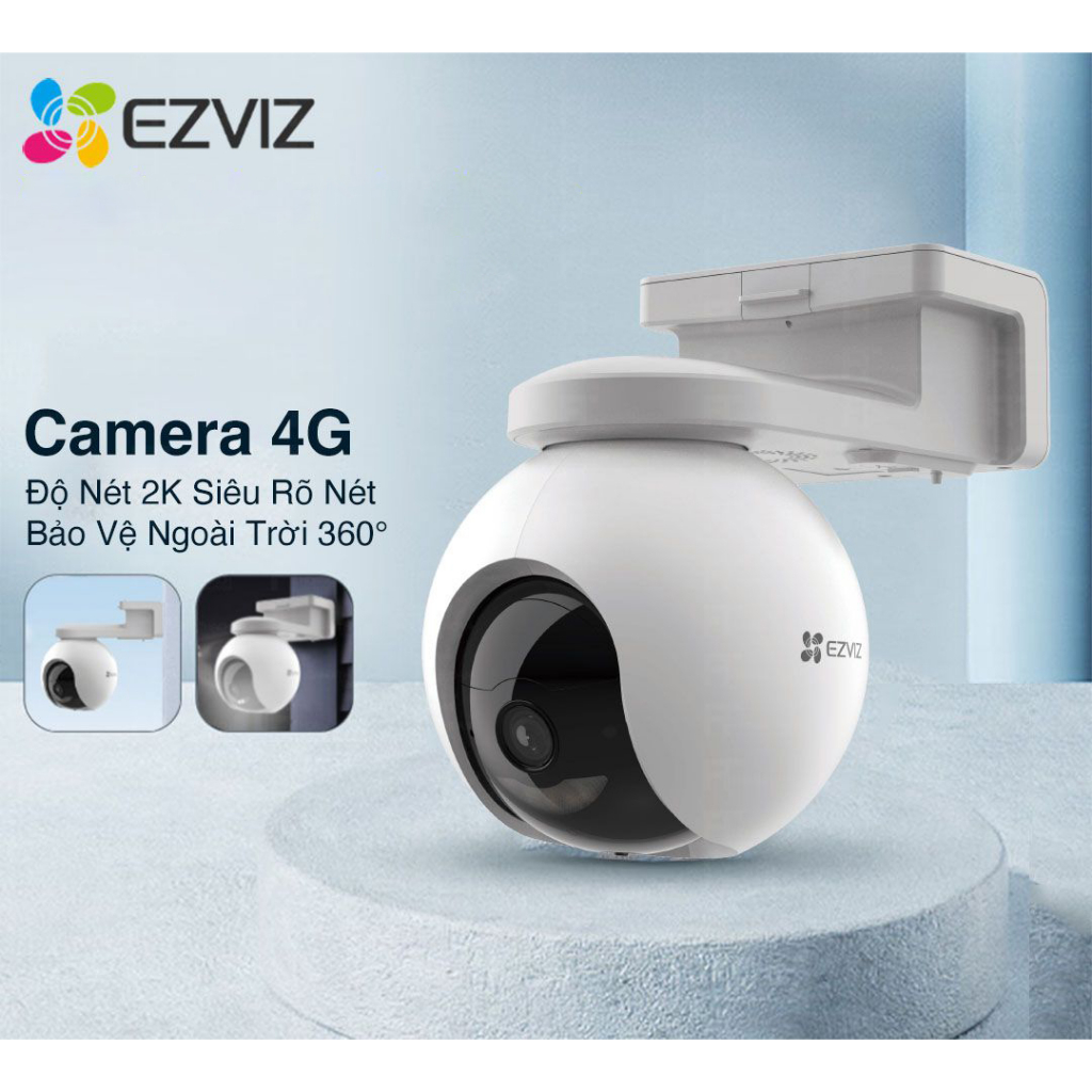 Camera Ezviz EB8 2K Dùng Sim 4G Kèm Pin Năng Lượng Mặt Trời - HKT TECHNOLOGY