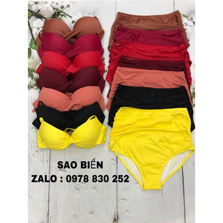 [ Đồ Bơi Nữ Chính Hãng - Freeship ] Bikini 2 mảnh Quần Nhúng Áo Xoắn Nhiều Màu