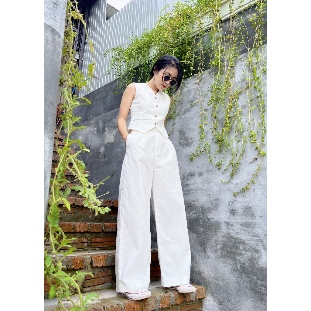 Áo gile linen 2 lớp cao cấp form Hàn quốc tôn dáng - 𝐆𝐢𝐥𝐞 𝐥𝐢𝐧𝐞𝐧