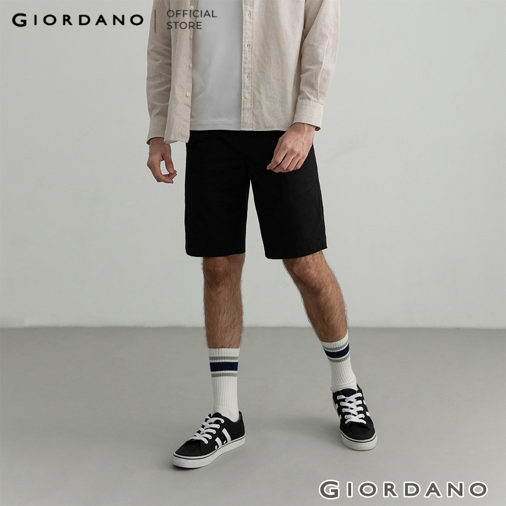 Quần Shorts Lưng Thun Kaki Nam Giordano 01101205