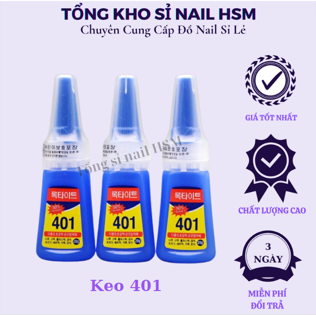 Keo 401 gắn móng siêu chắc siêu bền (phụ kiện làm móng) - Phụ kiện đồ nail HSM