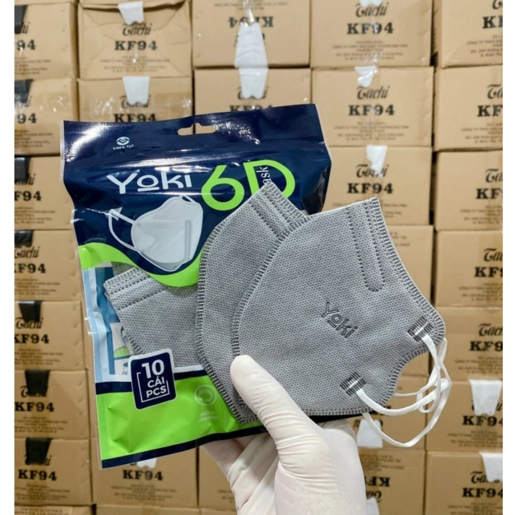 Khẩu Trang 6D Mask Yoki 5 Lớp Kháng Khuẩn Lọc Bụi Mịn