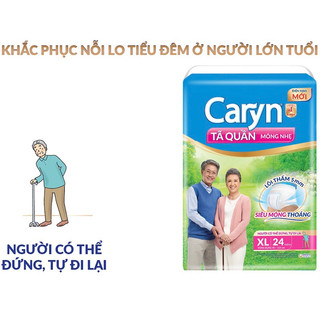 Tã quần Caryn mỏng nhẹ siêu đại (M32, L28, XL24)