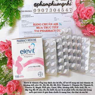 ELEVIT VITAMIN BẦU VÀ VITAMIN SAU SINH - HÀNG CÓ BILL MUA TẠI ÚC