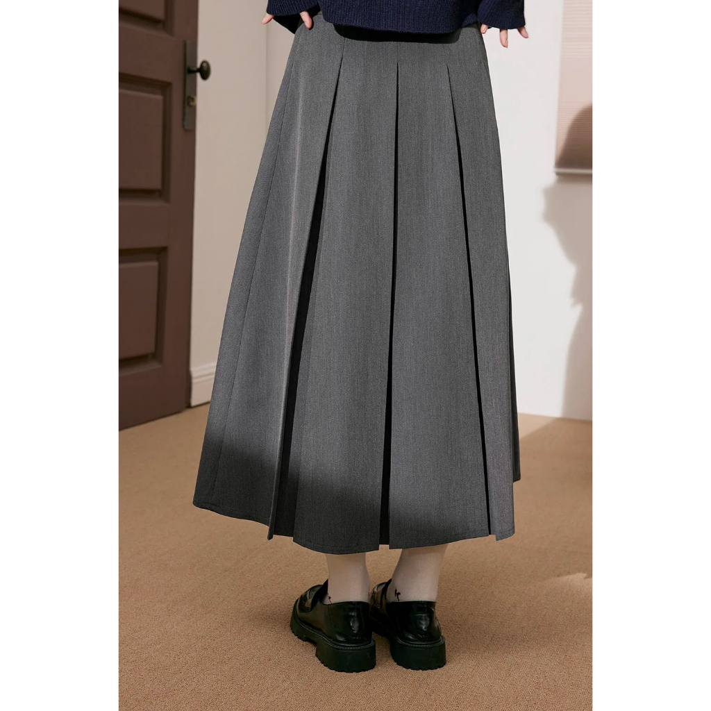 Chân váy xếp ly dáng dài hàng xuất Kuose