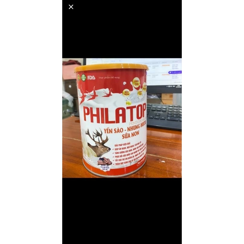 sữa philatop yến sào -nhung hưu - sữa non 900g