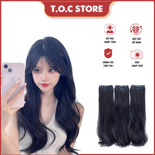 Tóc Kẹp Dải Sét 3 Xoăn Sóng Tiện Dụng, Tóc Kẹp Phím Làm Dày Tóc, Kẹp Tóc Xoăn Cho Tóc Thưa,Mỏng